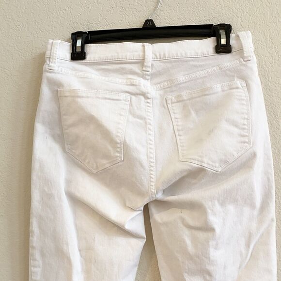 GAP 1969 White Denim Jeans ✨Women Size 27 R Straight Stretch Fit - Picture 8 of 9